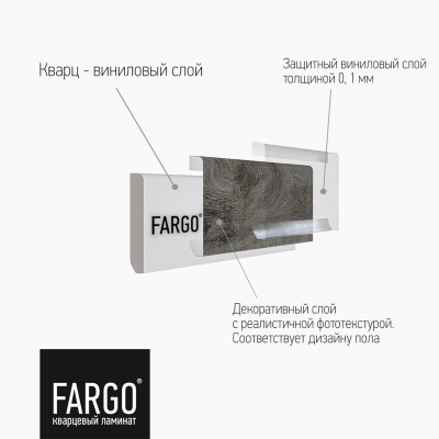 Кварцевый плинтус Fargo DL 1604 Дуб Французский