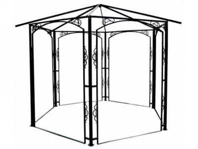 Кованая беседка Малый вход 6-ти гр., диаметр 3м, Большой вход 6-ти гр., диаметр 4м