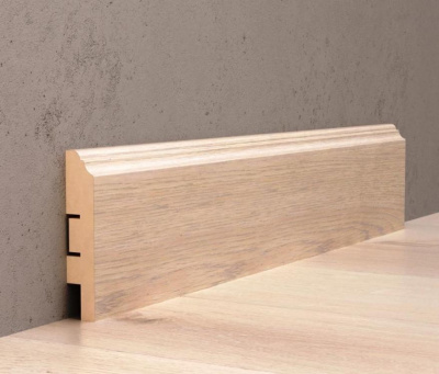 Плинтус Decomaster Дуб Сноу 2400х80х16 мм (Artiva)