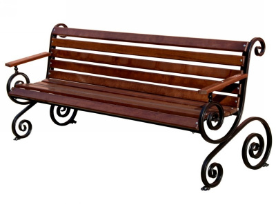 Скамейка Французская лоза с подлокотником, 1.5м(1620х700х840), 2м(2120х700х840)