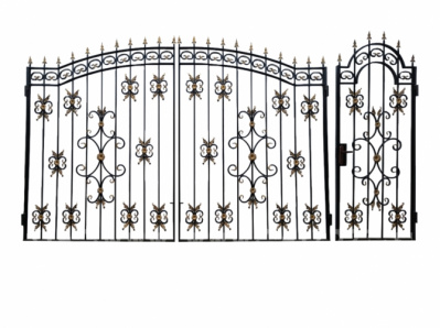 Кованые ворота с калиткой №39